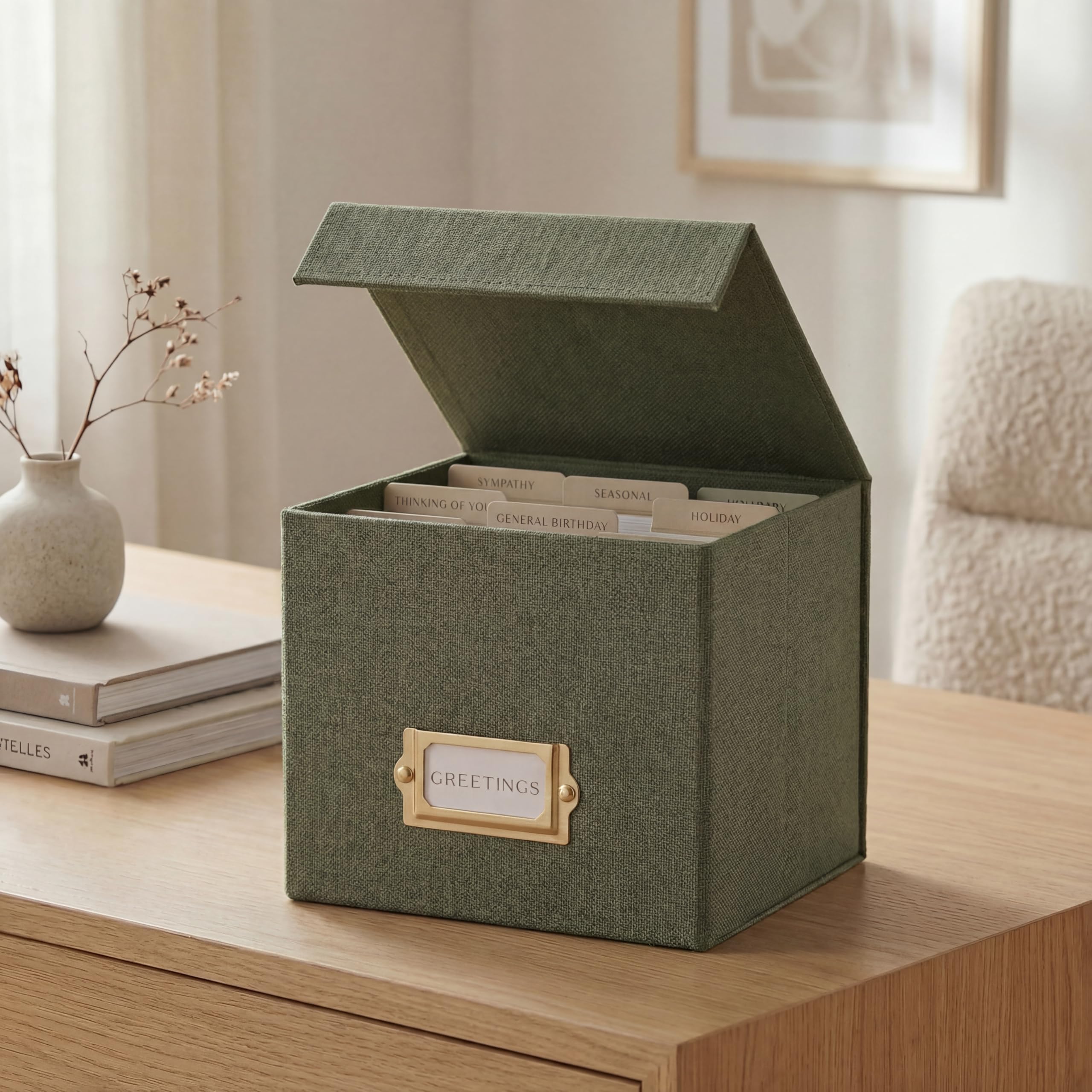 Amazon.com: ZICOTO Beautiful Greeting Card Organizer Box With